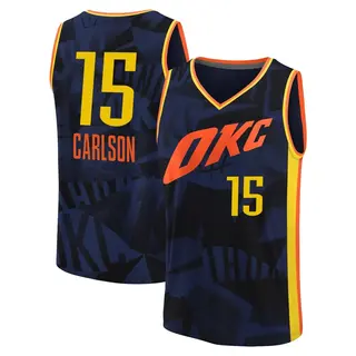 Men's Branden Carlson Oklahoma City Thunder Navy 2023/24 City Edition Jersey - Fast Break