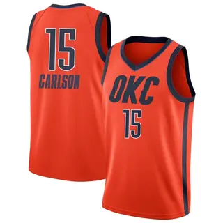 Men's Branden Carlson Oklahoma City Thunder Orange 2018/19 Jersey - Earned Edition - Swingman