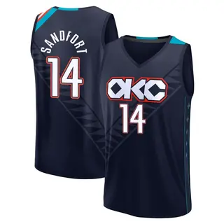 Men's Payton Sandfort Oklahoma City Thunder Navy 2025/26 City Edition Jersey - Fast Break