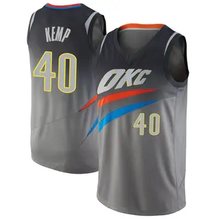 Men's Shawn Kemp Oklahoma City Thunder Gray Jersey - City Edition - Swingman