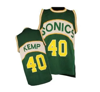 Men's Shawn Kemp Oklahoma City Thunder Green SuperSonics Throwback Jersey - Swingman