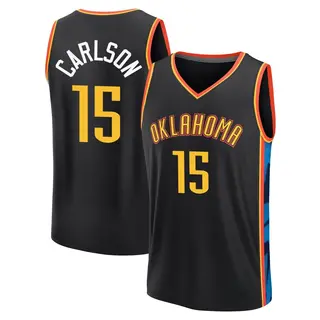 Youth Branden Carlson Oklahoma City Thunder Black Fanatics 2024/25 City Edition Jersey - Fast Break