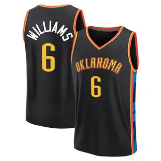 Youth Jaylin Williams Oklahoma City Thunder Black Fanatics 2024/25 City Edition Jersey - Fast Break