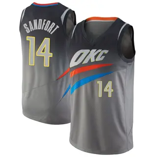 Youth Payton Sandfort Oklahoma City Thunder Gray Jersey - City Edition - Swingman