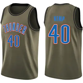 Youth Shawn Kemp Oklahoma City Thunder Green Salute to Service Jersey - Swingman